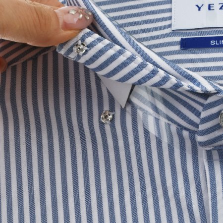 스트라이프 선염져지 스트레치슬림긴소매