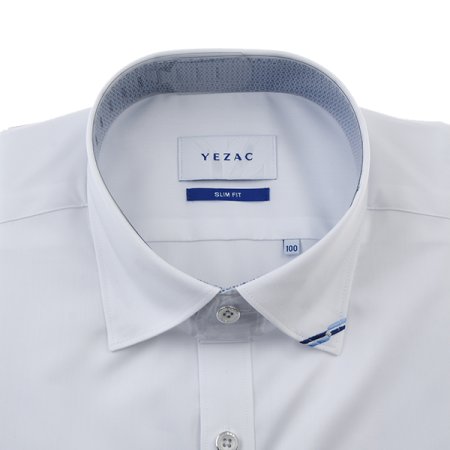 자수포인트 코튼혼방스트레치 슬림긴소매