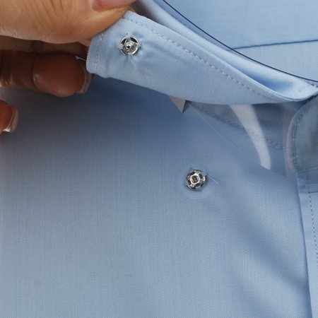 자수포인트 코튼혼방스트레치 슬림긴소매