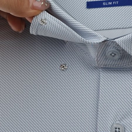 깡끌리니 져지 프린트 슬림핏 긴소매