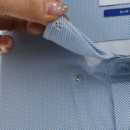 깡끌리니 져지 프린트 슬림핏 긴소매