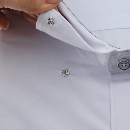 구김적은 자수포인트 스트레치슬림긴소매