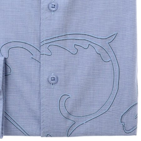 몸판 자수포인트 면워싱 슬림핏긴소매