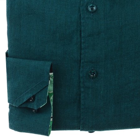 가먼트워싱 린넨 솔리드 일반핏 긴소매