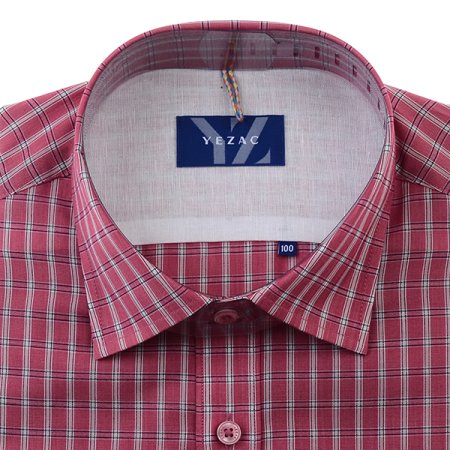 청량감 있는 울혼방 체크 일반핏긴소매