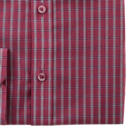 청량감 있는 울혼방 체크 일반핏긴소매