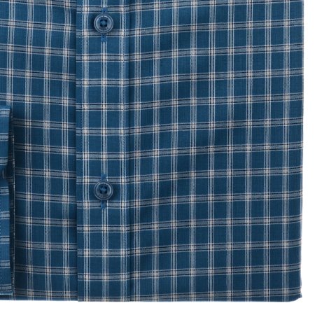 청량감 있는 울혼방 체크 일반핏긴소매