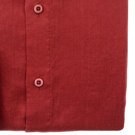 밑단일자 워싱 린넨솔리드 일반핏긴소매