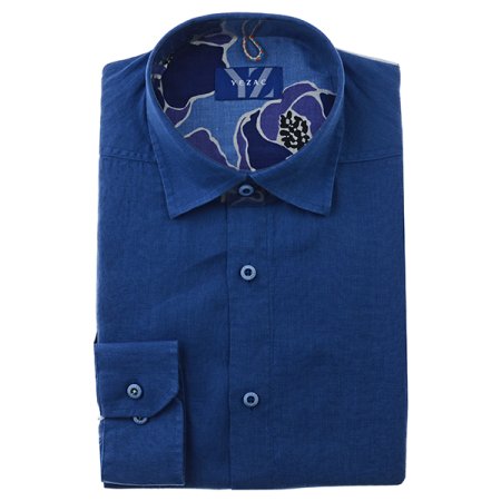 밑단일자 워싱 린넨솔리드 일반핏긴소매