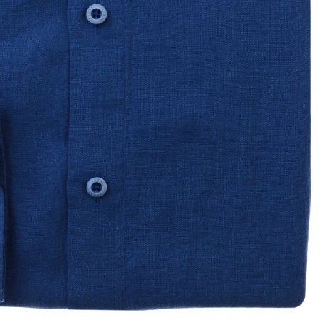 밑단일자 워싱 린넨솔리드 일반핏긴소매