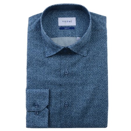 린넨믹스 스트레치 프린트 슬림핏긴소매