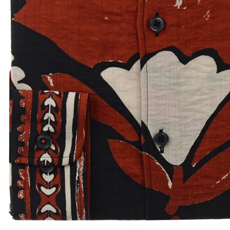 엔틱문양 빅프린트 일반핏 긴소매