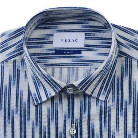 스냅카라 코튼프린트리플서커 슬림긴소매