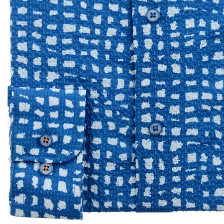 밑단 일자 프린트 시어서터 슬림핏긴소