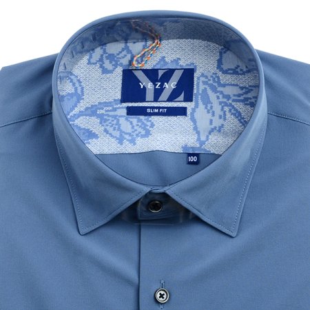 나뭇잎프린트 포인트 솔리드 슬림긴소매