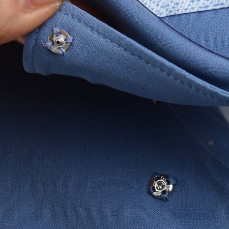 나뭇잎프린트 포인트 솔리드 슬림긴소매