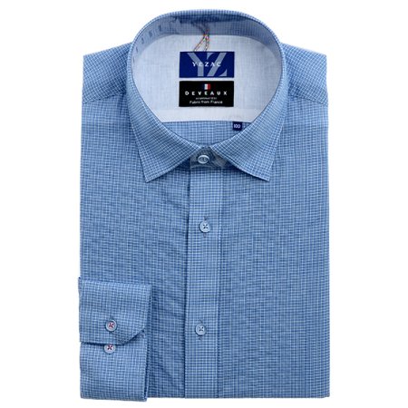 잔체크 시어서커 일반핏 긴소매