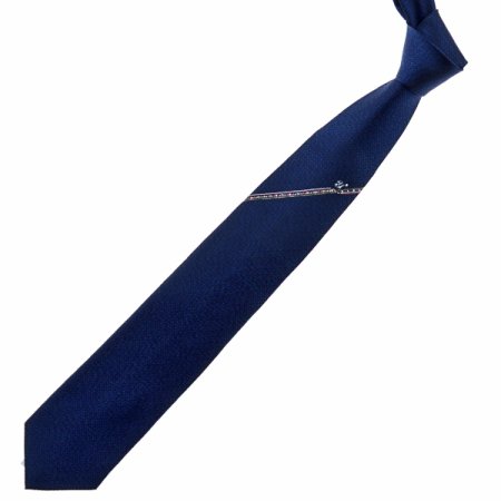 Y모티브 원포인트 크리스탈 실크넥타이