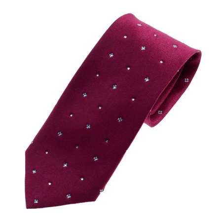 사각모티브 올오버 크리스탈 넥타이