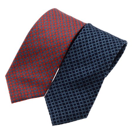 미니 체크 패턴 나염 넥타이