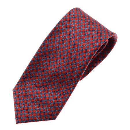 미니 체크 패턴 나염 넥타이