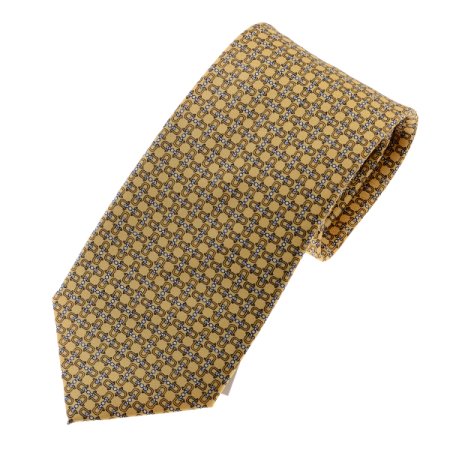 화사한 칼라 말굽 모티브 나염 넥타이