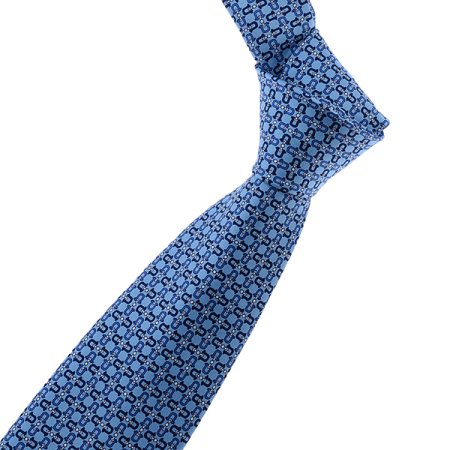 화사한 칼라 말굽 모티브 나염 넥타이