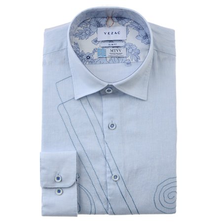 앞판자수 가먼트워싱 린넨슬림핏긴소매