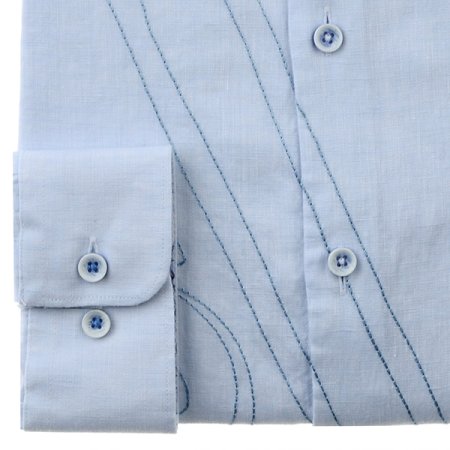 앞판자수 가먼트워싱 린넨슬림핏긴소매