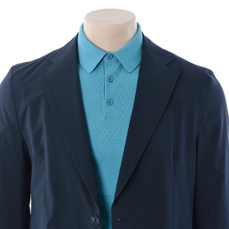 잔체크 테일러드 시어서커 네이비 자켓