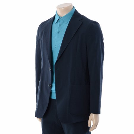 잔체크 테일러드 시어서커 네이비 자켓