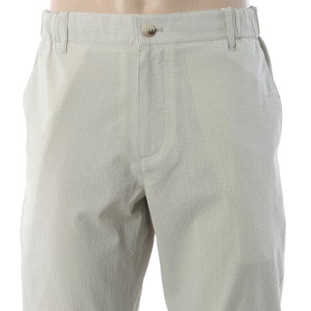 베이지 잔체크 시어서커 팬츠