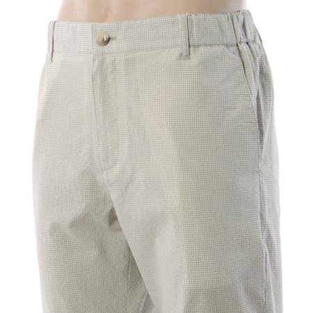 베이지 잔체크 시어서커 팬츠