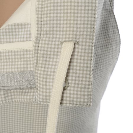 베이지 잔체크 시어서커 팬츠