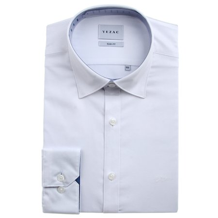 스냅카라 면혼방스판 솔리드 슬림긴소매