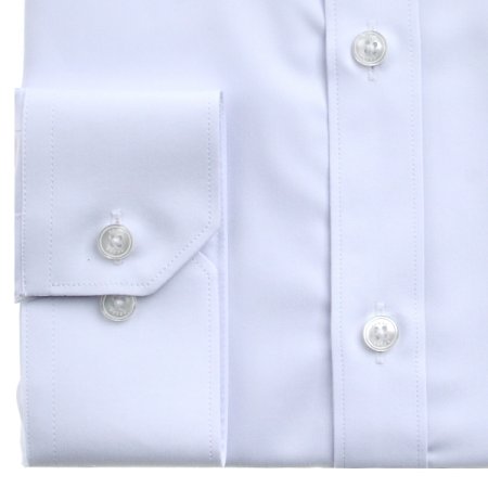 빅사이즈  화이트 솔리드 일반핏긴소매