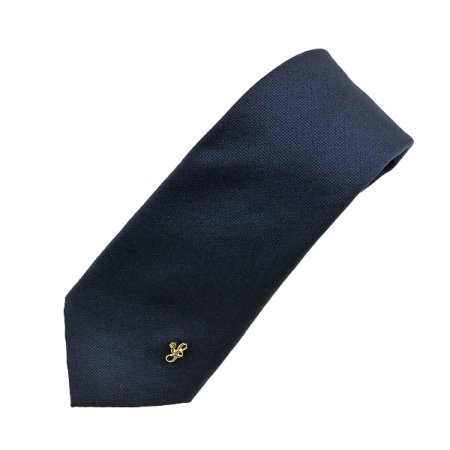 로고 핀 추가 솔리드 넥타이