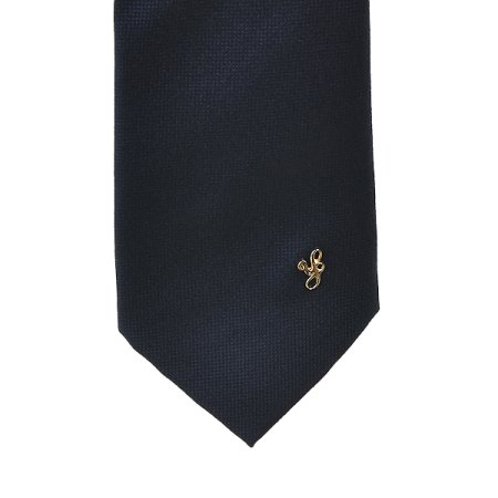 로고 핀 추가 솔리드 넥타이