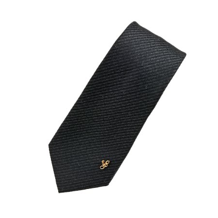 그레이솔리드 흘림체로고 핀포인트넥타이