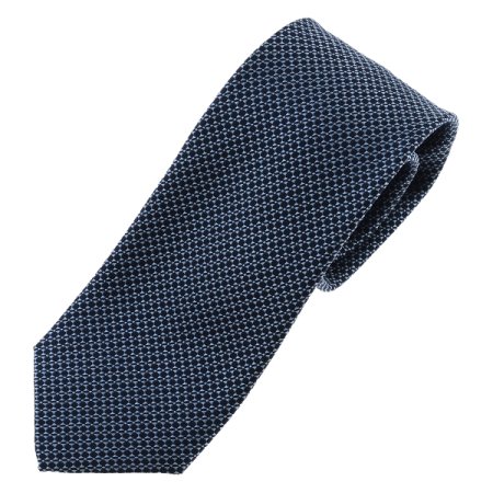 네이비 솔리드 실크 넥타이