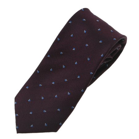 와인네이비 올오버 포인트 실크넥타이
