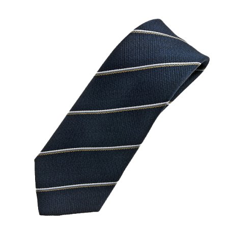 그레이네이비 레지멘탈 실크 넥타이
