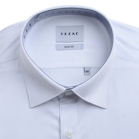 배색포인트 스트레치 솔리드 슬림긴소매