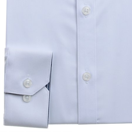 배색포인트 스트레치 솔리드 슬림긴소매