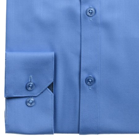 배색포인트 스트레치 솔리드 슬림긴소매