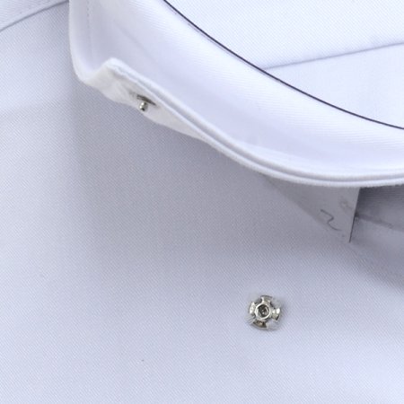 스냅카라 스판 솔리드 일반핏 긴소매