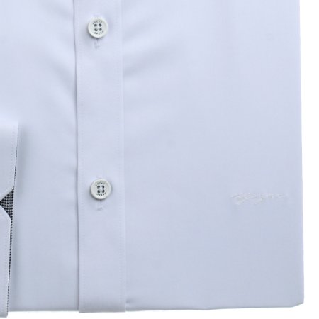 배색카라 스판 솔리드 슬림 긴소매