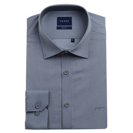 배색카라 스판 솔리드 슬림 긴소매