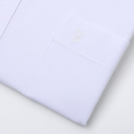 자수포인트 스판 솔리드 일반핏 긴소매