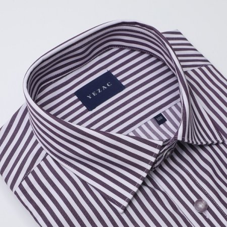 코튼혼방 스판 스트라이프 일반핏긴소매